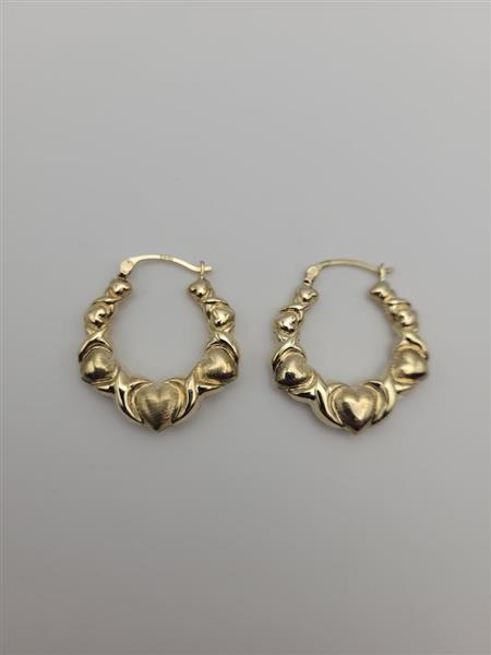 Gold Earrings 14K Yellow Gold 3.7g
