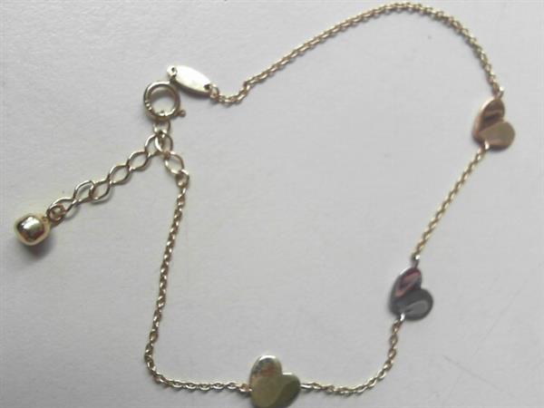 Gold Bracelet 14K Tri-color Gold 1.7g