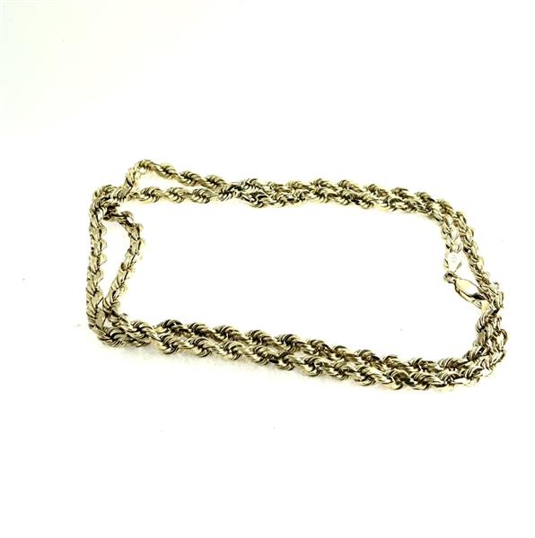 20″ Gold Rope Chain 14K Yellow Gold 24.2g