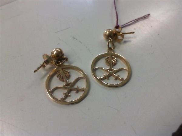 Gold Earrings 14K Yellow Gold 2.8g