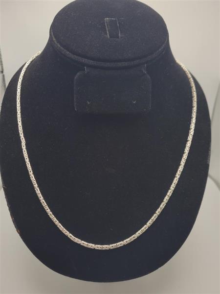 24″ Silver Byzantine Chain 925 Silver 25.1g