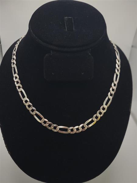 28″ Silver Figaro Chain 925 Silver 41.8g