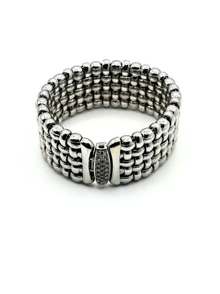 Gold-Diamond Bracelet 22 Diamonds 1.10 Carat T.W. 14K White Gold 54g