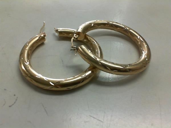Gold Earrings 14K Yellow Gold 6.1g