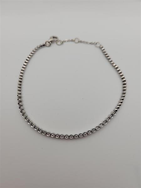 Gold-Diamond Bracelet 29 Diamonds .50 Carat T.W. 14K White Gold 4g