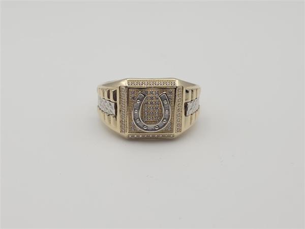 Gent’s Gold Ring 14K 2 Tone Gold 7.8g Size:11.5