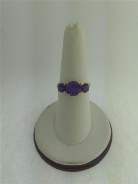 Amethyst Lady’s Stone Ring 14K Yellow Gold 2.2g Size:7