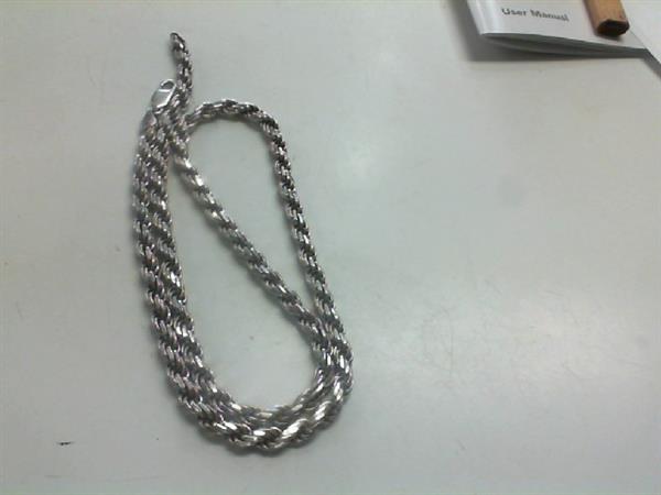 22″ Silver Rope Chain 925 Silver 63.8g