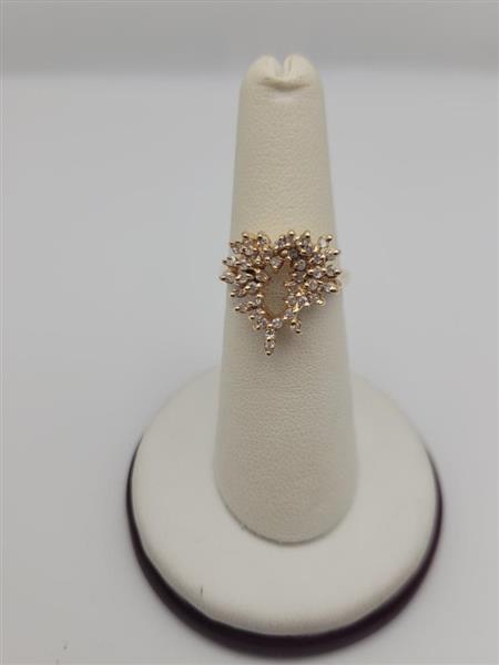 Lady’s Diamond Fashion Ring 40 Diamonds .60 Carat T.W. 14K Yellow Gold 5.2g