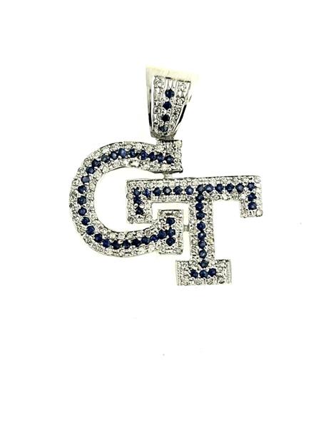 Sapphire 108 Diamonds 1.08 Carat T.W. 14K White Gold 11.8g