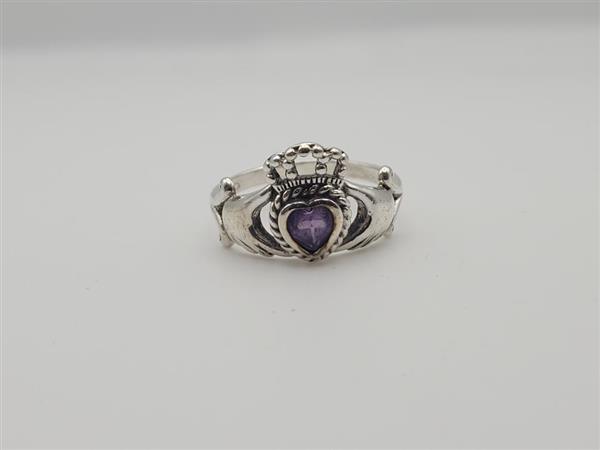 Amethyst Lady’s Silver & Stone Ring 925 Silver 3.7g