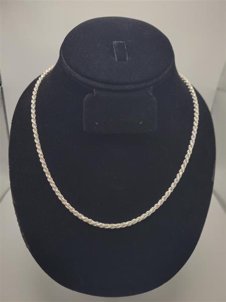 23″ Silver Rope Chain 925 Silver 23g