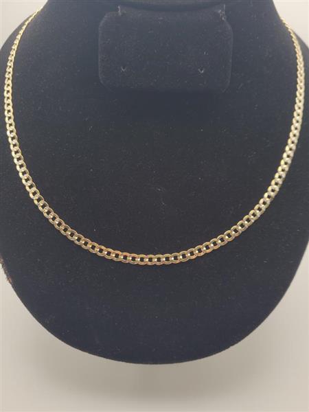 24″ Gold Curb Chain 14K 2 Tone Gold 7.4g ***Slight kink-SPECIAL DEAL***