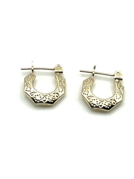 Gold Earrings 14K Yellow Gold 0.9g