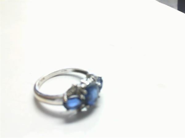 Blue Stone Lady’s Stone & Diamond Ring 20 Diamonds .100 Carat T.W.