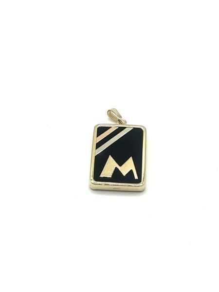 Synthetic Onyx 14K Yellow Gold 2.5g