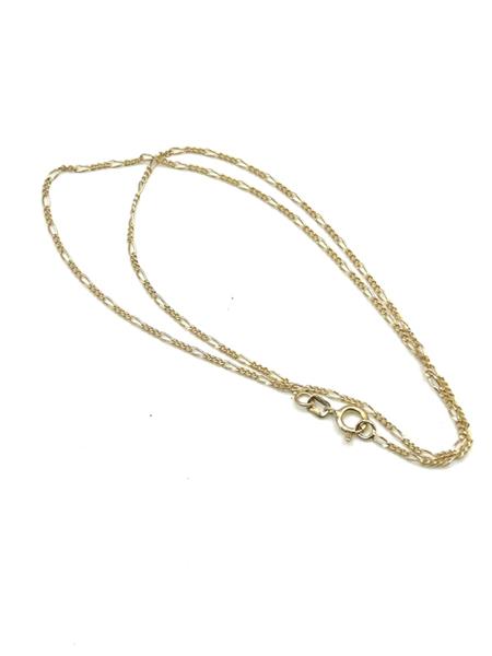 14″ Gold Figaro Chain 14K Yellow Gold 1.5g