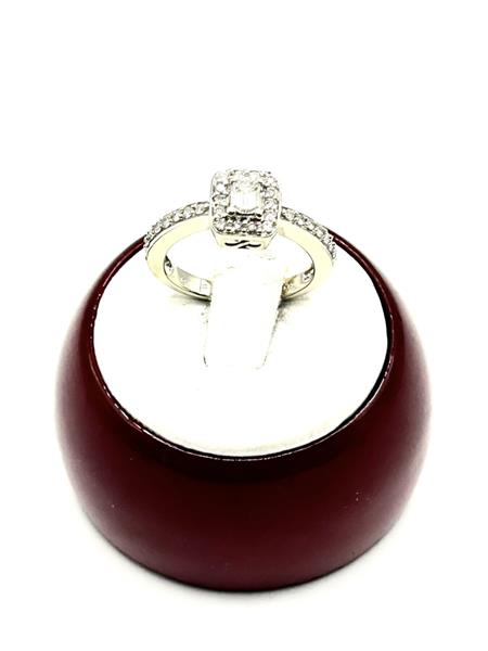 Lady’s Diamond Engagement Ring 29 Diamonds .81 Carat T.W. 14K White Gold 4g