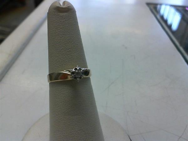 Lady’s Diamond Engagement Ring .10 CT. 10K Yellow Gold 1.5g