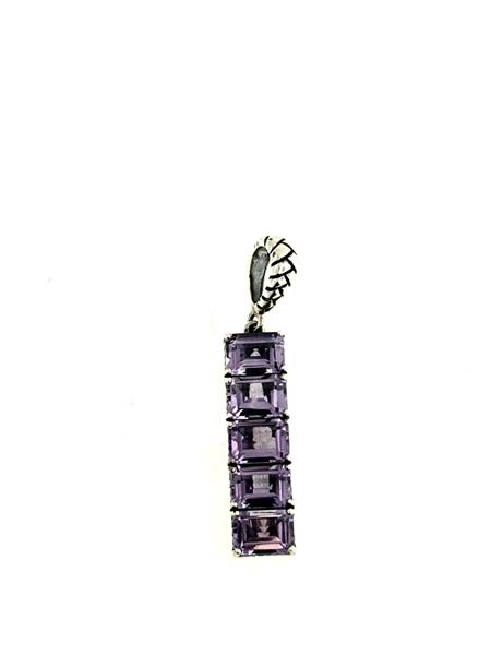 Fabergé Synthetic Amethyst 925 Silver 3.7g